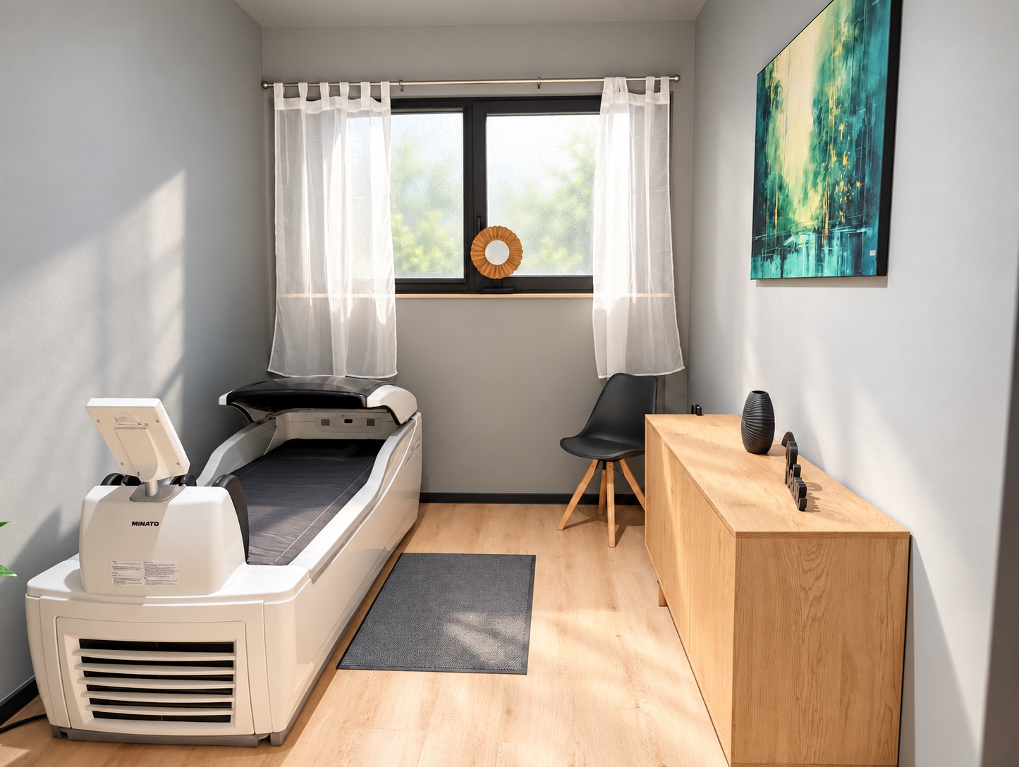 Aquatizer-Massageliege in unserem separaten Raum